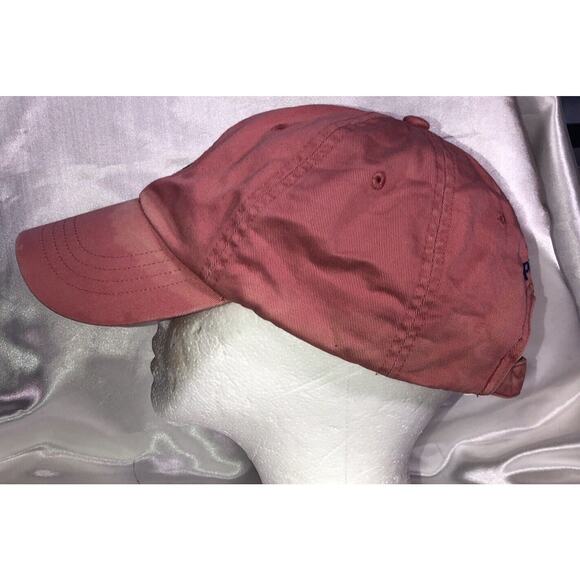 Polo Ralph Lauren Hat Cap Adjustable Strap Salmon Pink Blue Pony Baseball - Picture 2 of 8